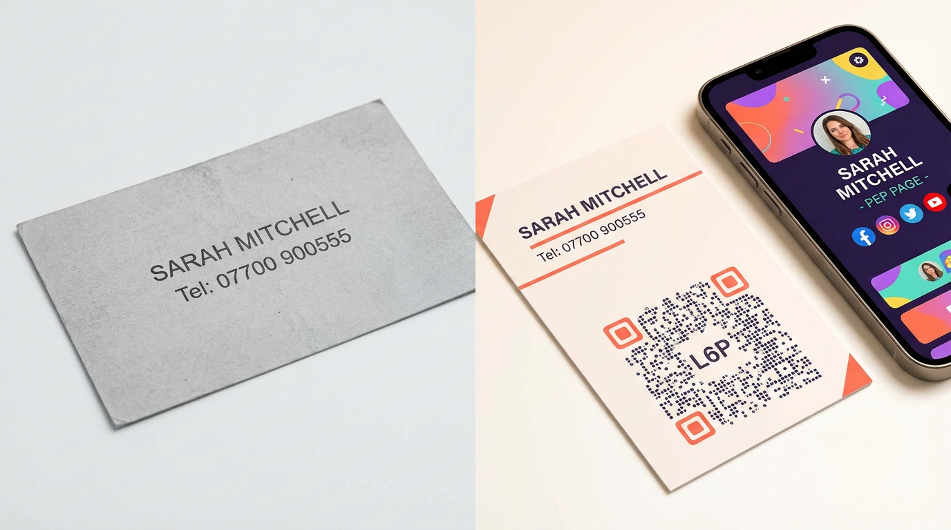 Before and after — from a plain card to a Pep Page